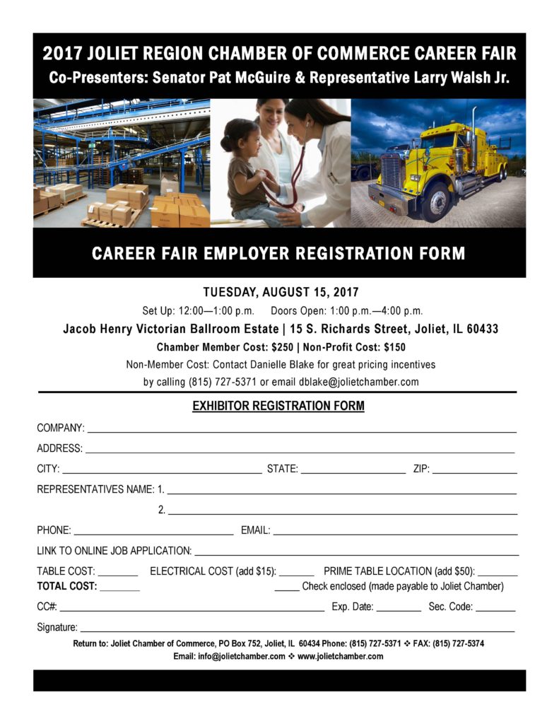 August 2017 Career Fair Joliet Region Chamber of Commerce & Industry