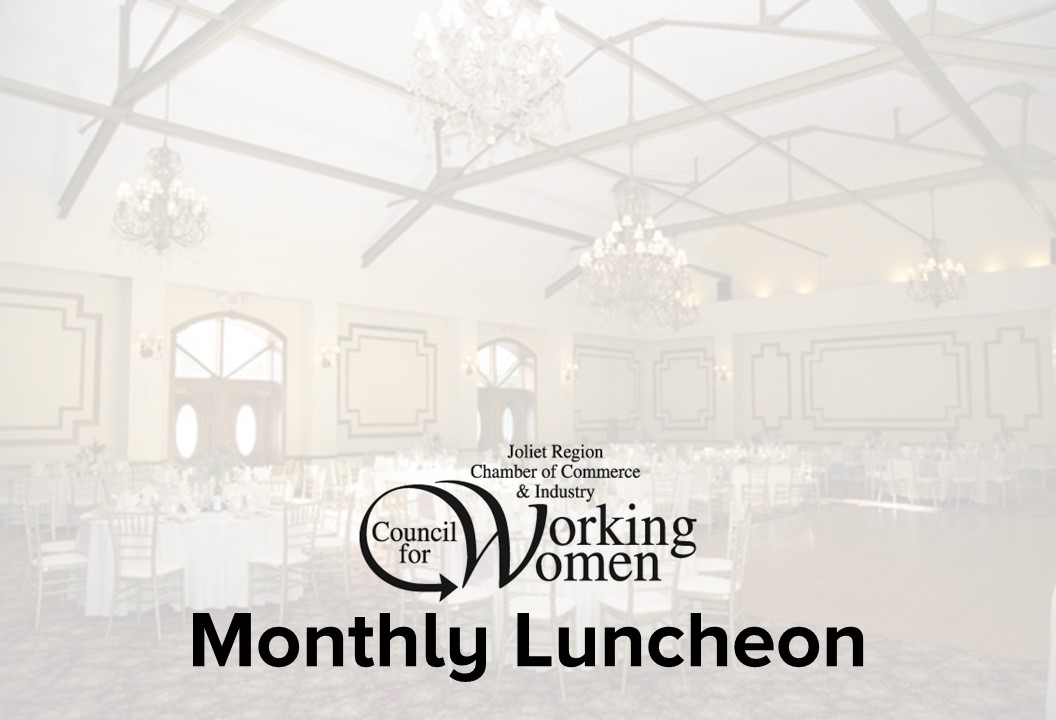 photo of interior dining at Jacob Henry Mansion with Monthly luncheon and working woman logo